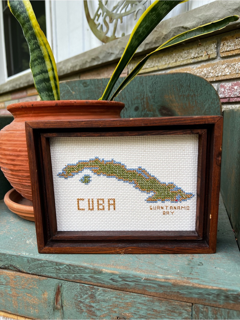 Vintage Cuba Needlepoint